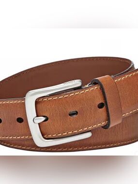 Fossil Aiden Brown Leather Casual Belt For Men 80/32 size